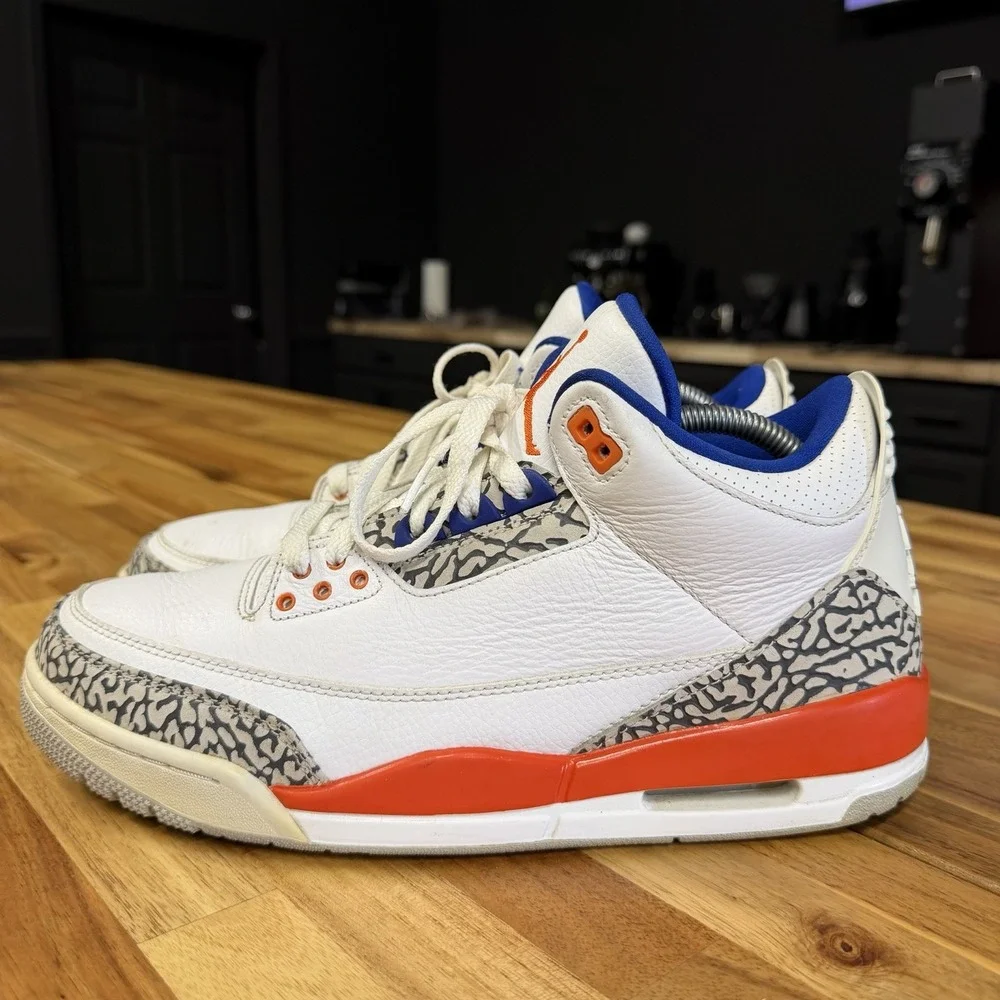Nike Air Jordan 3 Retro NY Knicks 136064-148 Men's Sz 9.5 NO INSOLES Verified